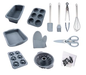 Kit Assadeira e Assessórios Para Bolos  - 12 Peças