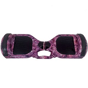 Hoverboard Skate Eletrico Bluetooth Com Led Alça Longa 6,5 Galáxia Rosa - 27987