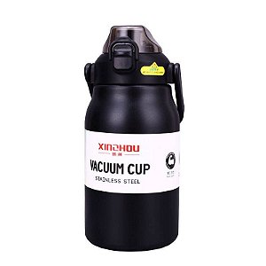 Garrafa Térmica Inox 1000ml com Bico Água Café Alça Preto - 82943