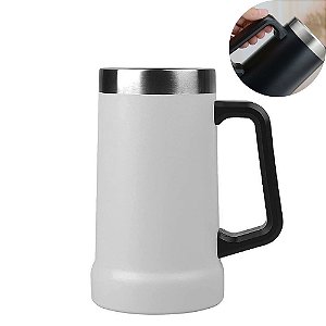 Caneca Térmica para Cerveja Parede Dupla com Alça 710ml