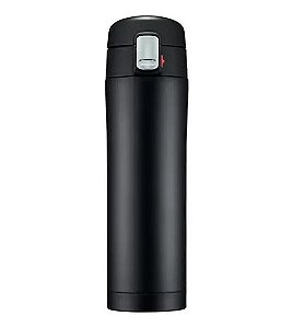 Garrafa Térmica Squeeze Academia Inox 450ml Trava Vácuo Preta - 82981