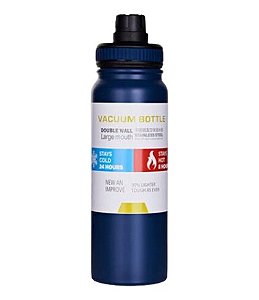 Garrafa Térmica Água  800ml Inox Quente e Frio Vácuo Duplo Azul - 82980