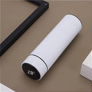 Garrafa Térmica 500ml Com Termômetro Branca - 82864