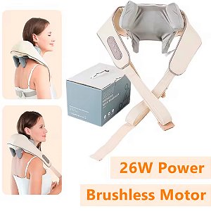 Massageador Elétrico Para Pescoço E Ombros Bege - 82916