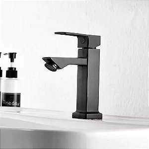 Torneira de Lavabo/Banheiro Luxo Metal 1/2 Preto - 83231