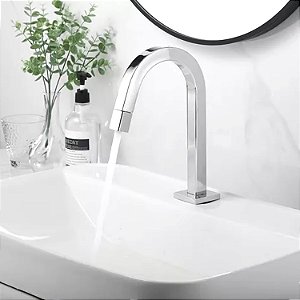 Torneira Para Bancada de Banheiro Prata Cromado - 82561