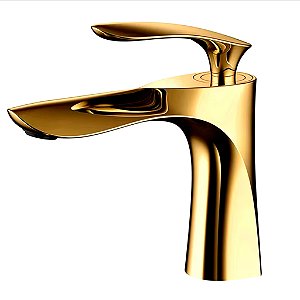 Torneira P/ Bancada Banheiro Monocomando Dourado - 82903