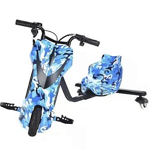 Triciclo Hoverboard Elétrico 8 polegadas Drift 350w 30kmh CAMUFLADO AZUL - 81926