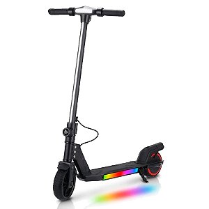 Patinete Elétrico 130w Dobrável 6,5 Polegadas Com Led 70Kg Preto - 81928
