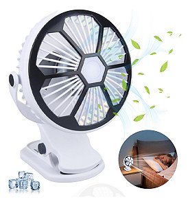 Mini Ventilador De Mesa Usb 720° C/ Clip Portátil - 82255