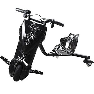 Triciclo Elétrico 8 polegadas Drift 350w Frente em V Preto com Raios - 82900