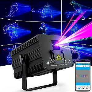 Projetor Laser 3D RGB Holográfico Luzes 2000w Com Bluetooth Bivolt - 81992