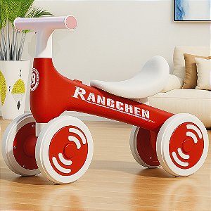 Bicicleta de Equilíbrio Infantil 4 Rodas Vermelho - 84351