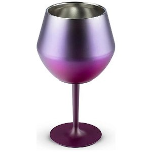 Copo Taça Térmico Inox 410ml Gin Vinho Drink Suco Roxo - 81355