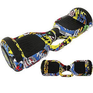 Hoverboard Com Alça Independente 6,5' Polegadas Amarelo Palhaço - 86900
