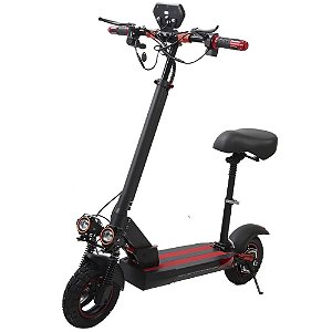 Patinete Scooter Elétrico 500W Off Road Com Banco Vermelho - 81414