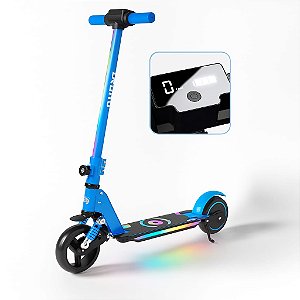 Patinete Elétrico 130w Dobrável 6,5 Polegadas Com Led 70Kg Azul - 81928