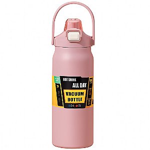 Garrafa Térmica Inox 1200ml com Bico e Alça Rosa - 82884
