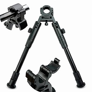 Bipod Ajustavel Bipé Tático Abs Retrátil Alumínio 215-250mm - 82499
