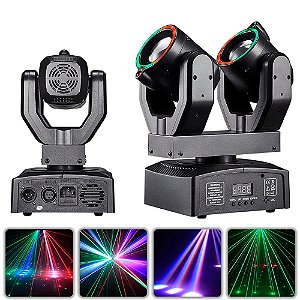 Moving Head Duplo Rgb 100w Cabeça Móvel Controle De Voz Dmx - 82495