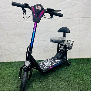 Patinete Elétrico Infantil 350w C/ Bluetooth LED e Rodinha Preto - 81916