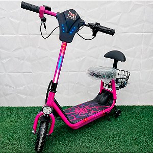 Patinete Elétrico Infantil 350w C/ Bluetooth LED e Rodinha Rosa - 81916