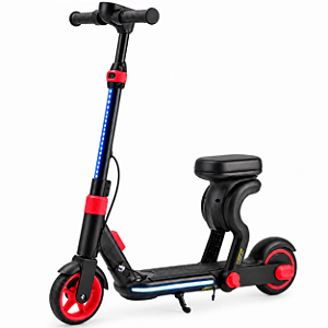 Patinete Elétrico 200w Com Banco Dobrável Led 21,6v 16km/h Preto - 82929