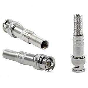 Conector BNC Macho com Mola - pacote com 100 Unidades - 81662