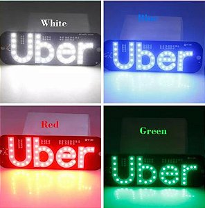 Placa Luminosa - Uber - Branco - 83000