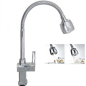 Torneira Gourmet de Bancada Inox Luxo 2 Tipos de Jato 1/4 de Volta - 83074