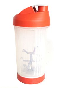 Copo Mixer Portátil Manual para Drinks com Coqueteleira 450ml - Vermelho - 82774