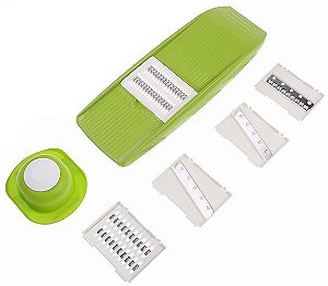 Cortador e Fatiador De Legumes/Frutas Com 5 Lâminas Verde - 82494