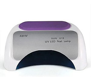 Cabine de Estufa Led UV para Unhas de 48w - Branco com Prata - 82375