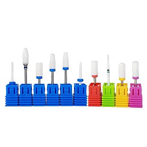 Broca de Cerâmica para Modelagem e Acabamento de Unhas em Gel - 10 Unidades - 83082