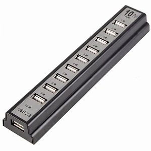Hub com 10 Portas USB 2.0 com fonte - 81387
