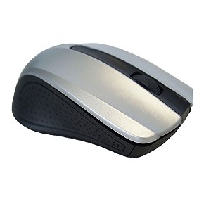 Mouse Sem Fio Usb 2.4g Anatomico - Prata com Preto - 82862