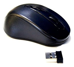 Mouse Sem Fio 1600Dpi USB 2.4ghz Compacto - Preto - 82007-1