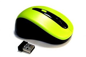 Mouse Sem Fio 1600Dpi USB 2.4ghz Compacto - Verde - 82007-4