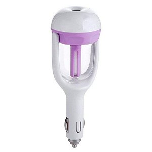 Mini Umidificador de Ar e Aromatizador Veicular 12v Portátil - Lilás - 83094-2