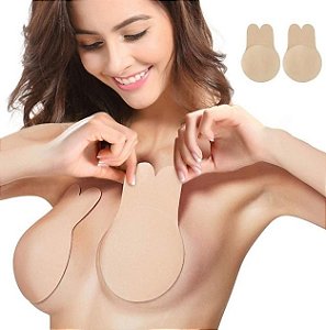 Sutiã Adesivo Invisível Levanta Seio não Marca - Bege Tamanho XXL - 83092