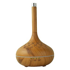 Difusor de Aromas com Led Portátil - Madeira Clara - 82963-1