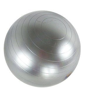 Bola Suíça Pilates Yoga Fisioterapia 75cm Anti-estouro Bomba Inclusa - Prata - 81192