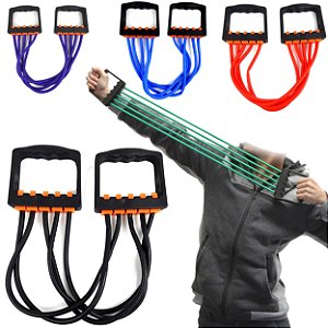 Elástico Extensor 5 Vias Pilates Funcional Fitness Ginastica Azul - 81190