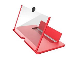 Projetor Amplificador de Tela Suporte Para Celular Vermelho - 82120