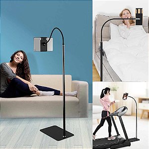 Suporte Pedestal Articulado de Chão para Celular 1,30m 360° - 83098