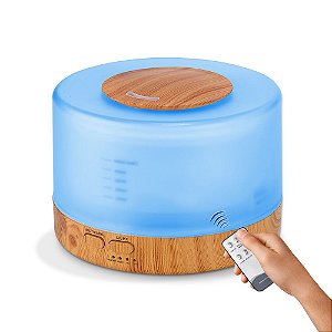 Difusor de Aromas Umidificador de Ar Ultrassônico Luz LED com Controle Remoto - 82454