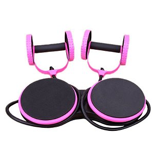 Aparelho Abdominal Multifuncional Rosa Com Rodas - 82704