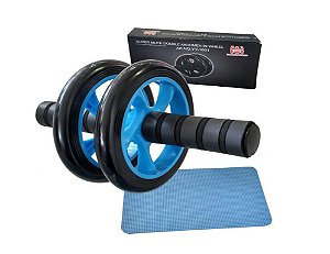 Roda Abdominal Dupla Acessórios Ginastica Azul - 82095-2