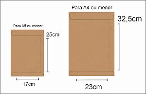 Envelope A4 - Kraft 75-80g - Pacote com 10 unidades