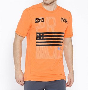 CAMISETA REEBOK CROSSFIT RCF BURNOUT TEE MASCULINA LARANJA